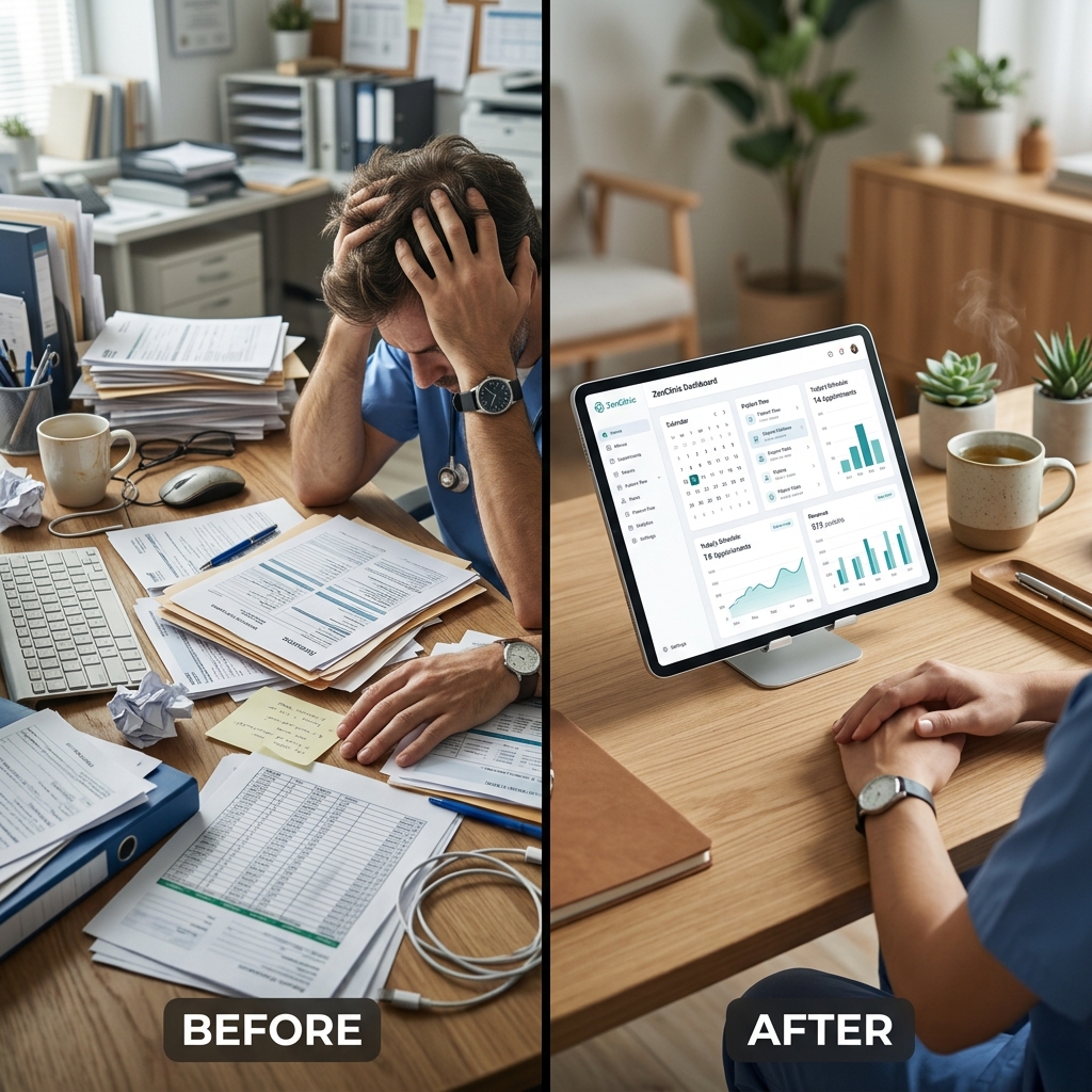 Before vs After Using ClinixMate Clinic Management Software